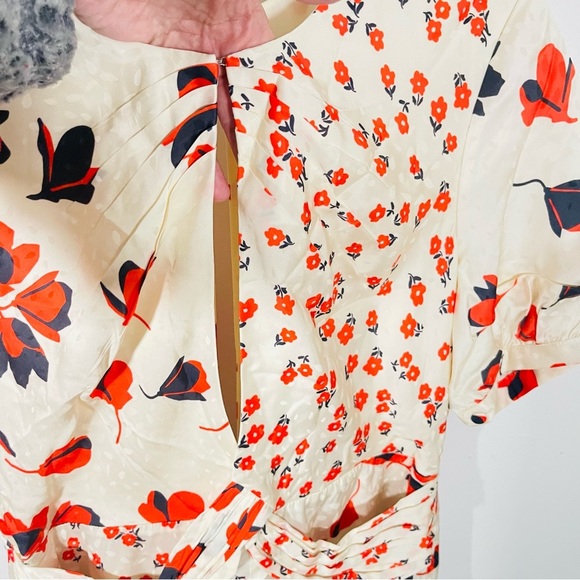 NEW Self-Portrait Mixed Floral Print Midi Dress - Picture 5 of 13